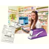 Zszywacz bateryjny Leitz NeXXt WOW 5566, 10 kartek, 1 cm, tworzywo sztuczne, fioletowy, biały, bateria, 50 mm