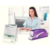 Zszywacz bateryjny Leitz NeXXt WOW 5566, 10 kartek, 1 cm, tworzywo sztuczne, fioletowy, biały, bateria, 50 mm