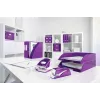 Zszywacz bateryjny Leitz NeXXt WOW 5566, 10 kartek, 1 cm, tworzywo sztuczne, fioletowy, biały, bateria, 50 mm