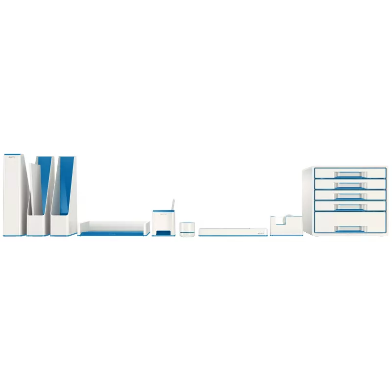 Leitz Letter Tray WOW Dual Colour, Tworzywo sztuczne, niebieski, Metallic, A4, 267 mm, 336 mm, 49 mm