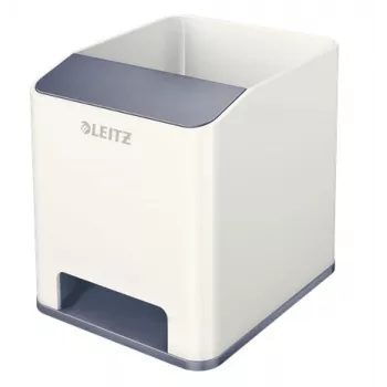 Uchwyt na długopisy Leitz Sound WOW, biały, polistyren, 90 mm, 101 mm, 100 mm, 140 g