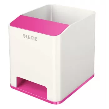 Leitz Sound Pen Holder WOW, różowy, biały, polistyren, 90 mm, 101 mm, 100 mm, 140 g
