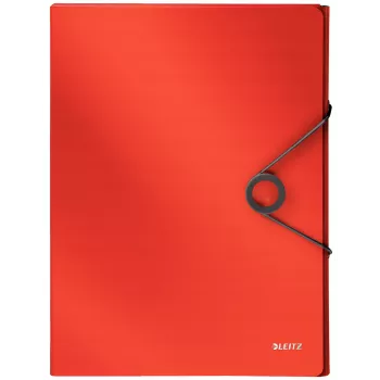 Leitz Box File Solid PP 30 mm, teczka z klapką, A4, polipropylen (PP), czerwony, 250 arkuszy, 80 g/m²
