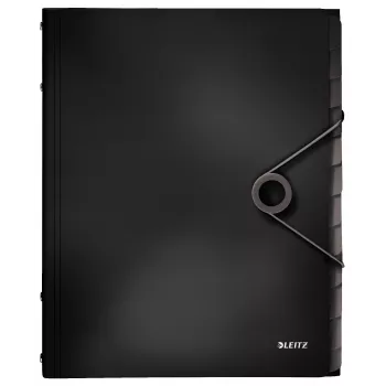 Leitz Divider Book Solid 12 tabs, Flap folder, A4, Polypropylene (PP), Czarny, 200 sheets, 80 g/m²