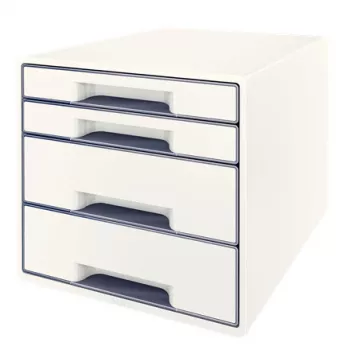 Leitz szafka z szufladami WOW Cube, 4 szuflady, 4 szuflady, Plastik, Biały, 1 szt., 287 mm, 270 mm