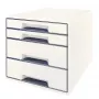Leitz szafka z szufladami WOW Cube, 4 szuflady, 4 szuflady, Plastik, Biały, 1 szt., 287 mm, 270 mm