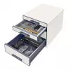 Leitz szafka z szufladami WOW Cube, 4 szuflady, 4 szuflady, Plastik, Biały, 1 szt., 287 mm, 270 mm