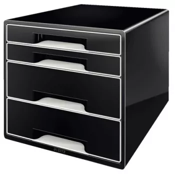 Leitz Desk Cube 4 szuflady, 4 szuflady, Plastik, Czarny, 1 szt., 270 mm, 287 mm