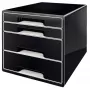 Leitz Desk Cube 4 szuflady, 4 szuflady, Plastik, Czarny, 1 szt., 270 mm, 287 mm