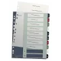 Leitz Index PC Printable 1-10 Style PP A4+, Indeks numeryczny, Polipropylen (PP), Wielokolorowy, Pionowy, A4 Maxi, 245 mm