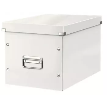 Leitz Box Click & Store WOW Cube Large Storage Box, Pudełko do przechowywania, Biały, Prostokątny, Karton, Monochromatyczny, Do użytku wewnątrz