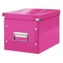 Pudełko do przechowywania Leitz Click & Store WOW Cube średnie, fuksja, karton, 260 mm, 260 mm, 240 mm
