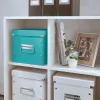 Pudełko do przechowywania Leitz Click & Store WOW Cube średnie, turkusowe, karton, 260 mm, 260 mm, 240 mm