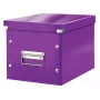 Leitz Storage Box Click & Store WOW Cube Medium, fioletowy, karton, 260 mm, 260 mm, 240 mm