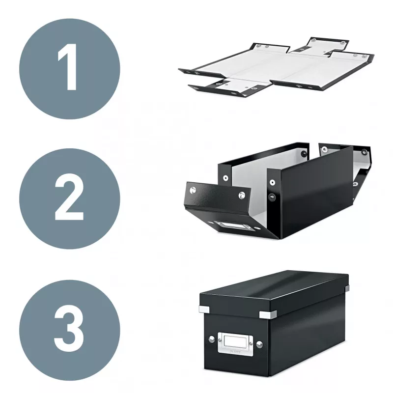Leitz Storage Box Click & Store WOW Cube Medium, fioletowy, karton, 260 mm, 260 mm, 240 mm