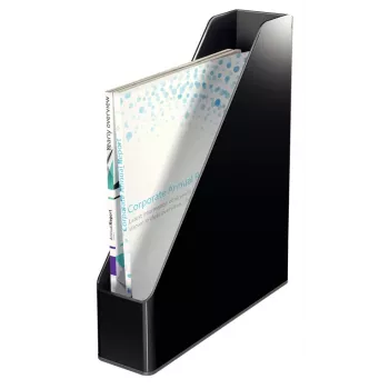 Pojemnik na czasopisma Leitz Dual Colour, czarny, tworzywo sztuczne, A4, 272 mm, 318 mm, 430 g