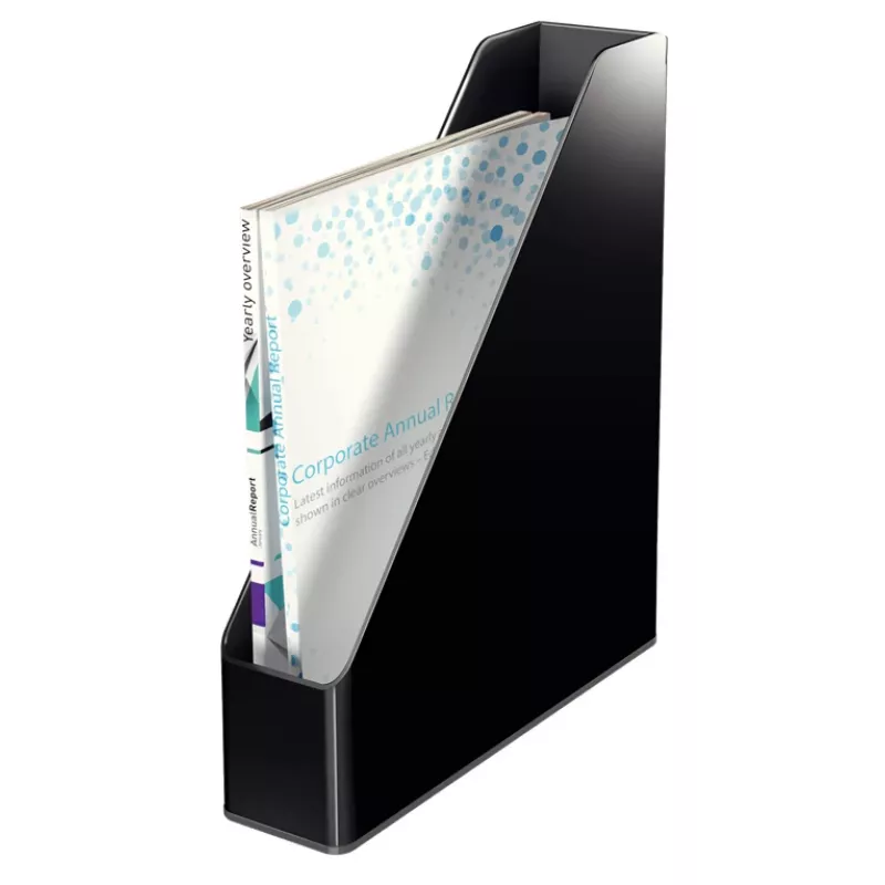 Pojemnik na czasopisma Leitz Dual Colour, czarny, tworzywo sztuczne, A4, 272 mm, 318 mm, 430 g