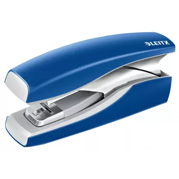 Zszywacz Leitz Softpress płaski Clinch 30 arkuszy, 30 arkuszy, niebieski, płaskie zszywanie, zszywki Leitz Softpress, tworzywo sztuczne, 80 g/m²