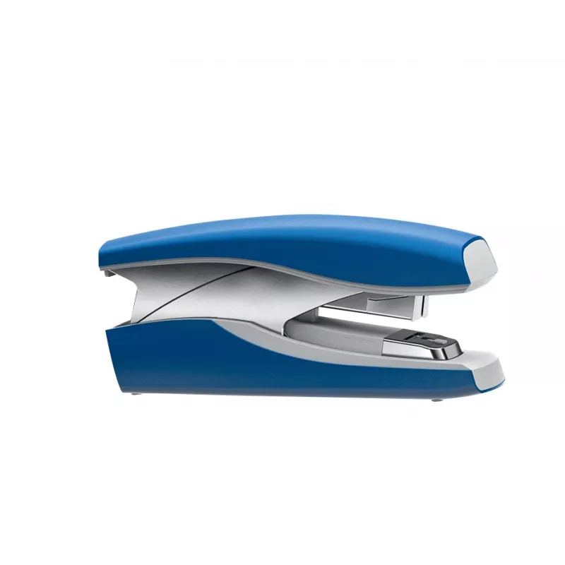 Zszywacz Leitz Softpress płaski Clinch 30 arkuszy, 30 arkuszy, niebieski, płaskie zszywanie, zszywki Leitz Softpress, tworzywo sztuczne, 80 g/m²