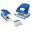 Zszywacz Leitz Softpress płaski Clinch 30 arkuszy, 30 arkuszy, niebieski, płaskie zszywanie, zszywki Leitz Softpress, tworzywo sztuczne, 80 g/m²
