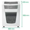 Niszczarka Leitz IQ Office Pro P5, cięcie mikro, 23 cm, 2 x 15 mm, 30 l, 300 arkuszy, 55 dB