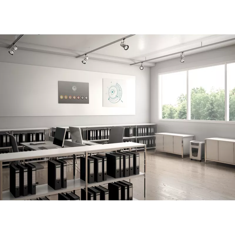 Niszczarka Leitz IQ Office Pro P5, cięcie mikro, 23 cm, 2 x 15 mm, 30 l, 300 arkuszy, 55 dB