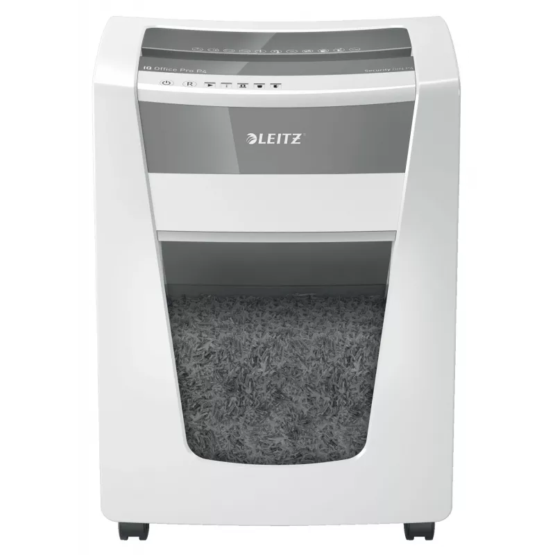 Leitz IQ Office Pro niszczarka do papieru P4, cięcie krzyżowe, 23 cm, 4 x 40 mm, 30 L, 275 arkuszy, 55 dB