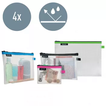 Leitz Travel Pouch kosmetyczna wodoodporna WOW zestaw różnokolorowy