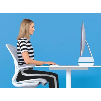 Leitz Monitor Stand Adjustable Ergo WOW, 68,6 cm (27 cali), Regulacja wysokości, Niebieski, Biały