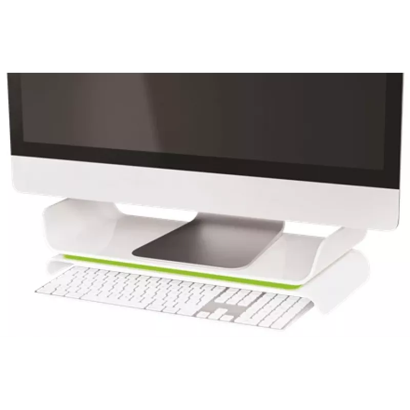 Leitz Monitor Stand Adjustable Ergo WOW, 68,6 cm (27 cali), Regulacja wysokości, Zielony, Biały