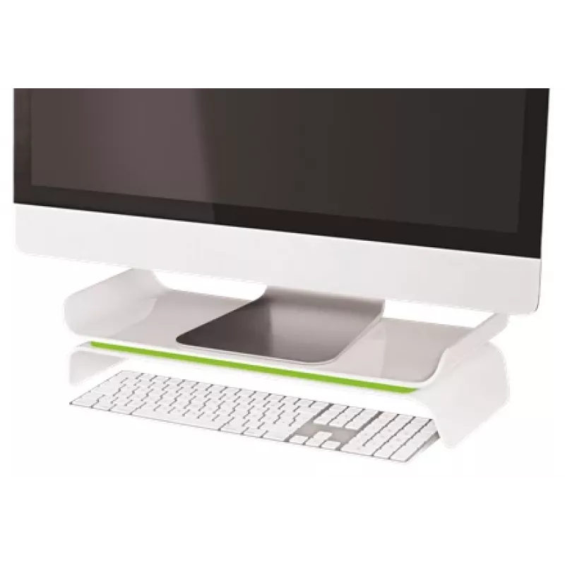 Leitz Monitor Stand Adjustable Ergo WOW, 68,6 cm (27 cali), Regulacja wysokości, Zielony, Biały