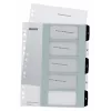 Leitz Indices Printable PP A4+ 1-5 WOW biały/Czarny, numeryczny przekładka indeksowa, polipropylen (PP), czarny, biały, A4 Maxi, 245 mm, 305 mm