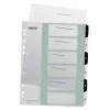 Leitz Indices Printable PP A4+ 1-6 WOW biały/Czarny, Numeryczne przekładki indeksujące, Polipropylen (PP), Czarny, Biały, A4 Maxi, 245 mm, 305 mm