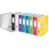 Leitz Szeroki segregator 180° WOW POB/laminowany A4/80mm, A4, Karton, Czarny, 600 arkuszy, 80 g/m², 8 cm