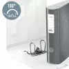 Leitz Szeroka teczka aktowa Active PP WOW A4/80 mm, A4, pierścienie D, przechowywanie, pianka poliuretanowa, czarna, 500 arkuszy
