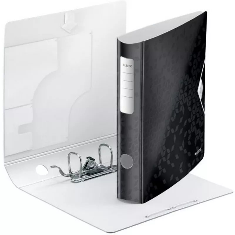 Leitz Segregator dźwigniowy Active PP WOW A4/65mm, A4, Polyfoam, Czarny, 350 arkuszy, 80 g/m², 6,5 cm