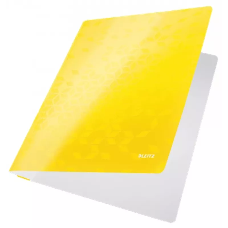 Leitz płaski File Card/Board WOW A4, Tradycyjna teczka na dokumenty, A4, Karton, Żółty, Pionowa, 250 arkuszy