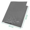 Leitz 3-klapkowa teczka WOW Card/POB A4, Teczka z klapkami, A4, Polipropylen (PP), Czarny, 150 arkuszy, Elastyczna opaska
