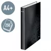 Leitz Ringbinder WOW Laminowany A4+ 2DR/25mm, A4+, Kółka w kształcie D, Karton, Czarny, 250 arkuszy, 80 g/m²