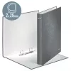 Leitz Ringbinder WOW Laminowany A4+ 2DR/25mm, A4+, Kółka w kształcie D, Karton, Czarny, 250 arkuszy, 80 g/m²