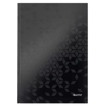 Notes Leitz WOW A4 w kratkę, twarda oprawa 90g/80 arkuszy, Wzór, Czarny, A4, 80 arkuszy, 80 g/m², Papier w kratkę