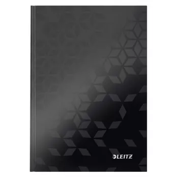 Leitz Notebook WOW A5 w linie, twarda oprawa, 90 g/80 kartek, Wzór, Czarny, A5, 80 kartek, 80 g/m², Papier w linie
