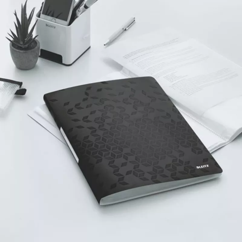 Leitz książka prezentacyjna WOW PP 40 kieszeni, Czarny, Polipropylen (PP), 40 kieszeni, A4, 231 mm, 16 mm