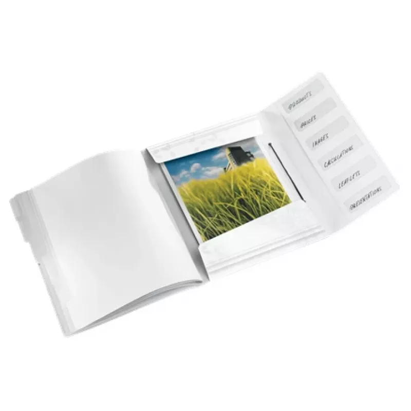 Leitz Divider Book WOW PP 6 zakładek, Segregator konwencjonalny, A4, Polipropylen (PP), Biały, Błyszczący, 200 arkuszy