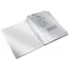 Leitz WOW Notatnik A4 w linie, spiralowany z okładką PP, Monochromatyczny, Czarny, A4, 80 kartek, 80 g/m², Miękka okładka
