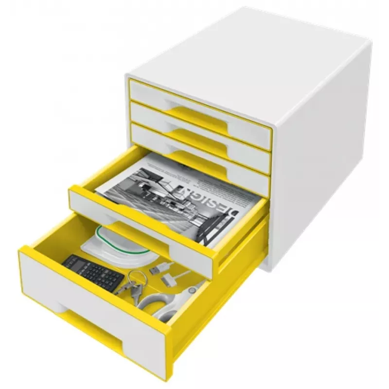 Leitz Szafka z szufladami WOW Cube 5-szufladowa, 5 szuflad, Plastik, 270 mm, 287 mm, 363 mm, 3,59 kg