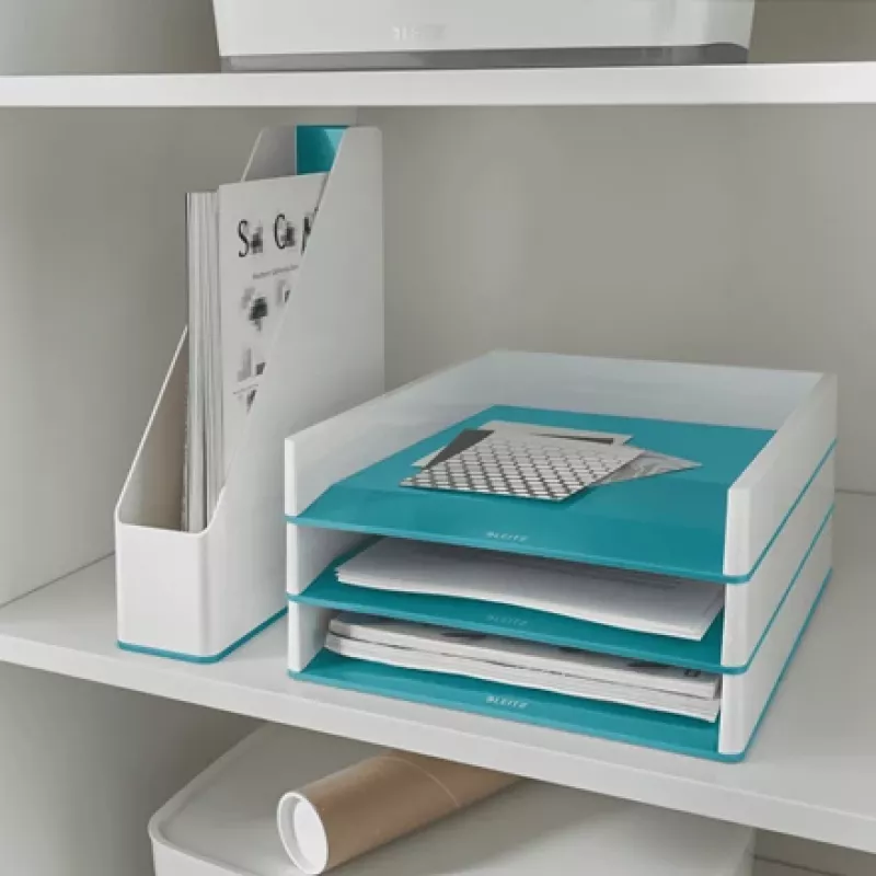 Leitz Magazine File WOW Dual Colour, fioletowy, biały, plastik, A4, 73 mm, 272 mm, 318 mm