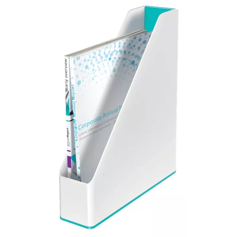 Leitz Magazine File WOW Dual Colour, fioletowy, biały, plastik, A4, 73 mm, 272 mm, 318 mm