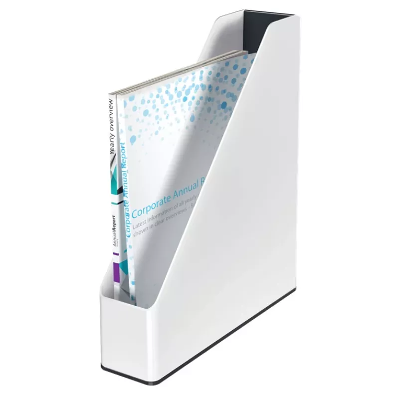 Leitz Magazine File WOW Dual Colour, biały, plastik, A4, 73 mm, 318 mm, 272 mm