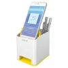 Leitz Sound Pen Holder WOW, biały, żółty, polistyren, 90 mm, 101 mm, 100 mm, 140 g